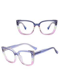 Damskie okulary kocie oczy zerówki do komputera BLUE LIGHT 25146C ze sklepu Stylion w kategorii Okulary zerówki damskie - zdjęcie 185965639