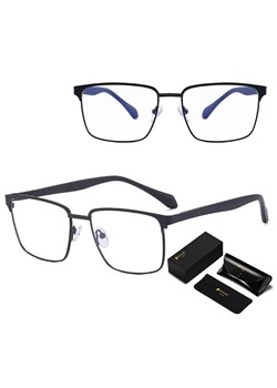 Metalowe męskie okulary zerówki z filtrem Blue Light do komputera 25141 czarne + akcesoria - id: 8922 - marki Stylion - 185965655 Metalowe męskie okulary zerówki z filtrem Blue Light do komputera 25141 czarne + akcesoria ze sklepu Stylion w kategorii Okulary zerówki męskie - zdjęcie 185965655