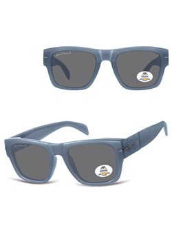 Szaro- niebieskie prostokątne okulary przeciwsłoneczne z polaryzacją MP189D - id: 9023 - marki Montana - 185965728 Szaro- niebieskie prostokątne okulary przeciwsłoneczne z polaryzacją MP189D ze sklepu Stylion w kategorii Okulary przeciwsłoneczne męskie - zdjęcie 185965728