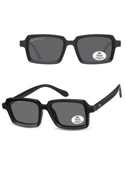 Czarne prostokątne okulary przeciwsłoneczne z polaryzacją MP57 - id: 9052 - marki Montana - 185965755 Czarne prostokątne okulary przeciwsłoneczne z polaryzacją MP57 ze sklepu Stylion w kategorii Okulary przeciwsłoneczne damskie - zdjęcie 185965755