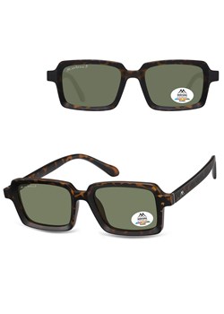 Panterkowe prostokątne okulary przeciwsłoneczne z polaryzacją MP57C ze sklepu Stylion w kategorii Okulary przeciwsłoneczne damskie - zdjęcie 185965758