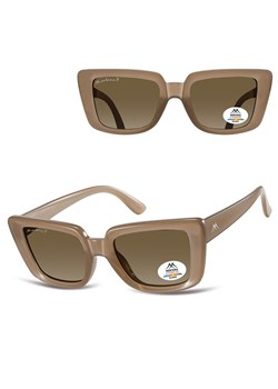 Damskie okulary przeciwsłoneczne kocie z polaryzacją MP193B brązowe ze sklepu Stylion w kategorii Okulary przeciwsłoneczne damskie - zdjęcie 185965768