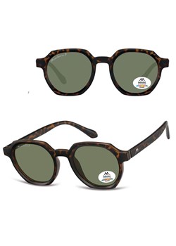 Panterkowe owalne okulary przeciwsłoneczne z polaryzacją MP62C ze sklepu Stylion w kategorii Okulary przeciwsłoneczne damskie - zdjęcie 185965777
