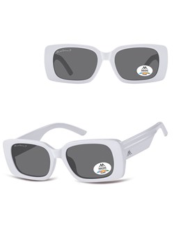 Prostokątne okulary przeciwsłoneczne z polaryzacją MP194D Białe ze sklepu Stylion w kategorii Okulary przeciwsłoneczne damskie - zdjęcie 185965786