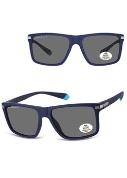 Prostokątne okulary przeciwsłoneczne z polaryzacją MP197D granatowe ze sklepu Stylion w kategorii Okulary przeciwsłoneczne męskie - zdjęcie 185965798