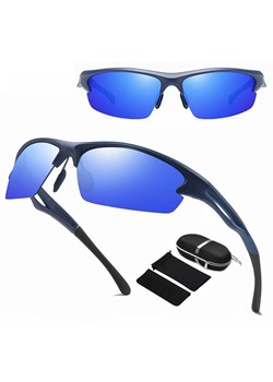 Sportowe okulary przeciwsłoneczne polaryzacyjne STL58 Granatowe ze sklepu Stylion w kategorii Okulary przeciwsłoneczne męskie - zdjęcie 185965887