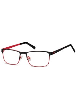 Męskie oprawki korekcyjne zerówki okulary prostokątne M3D czarny/bordowy ze sklepu Stylion w kategorii Oprawki do okularów męskich - zdjęcie 185965947