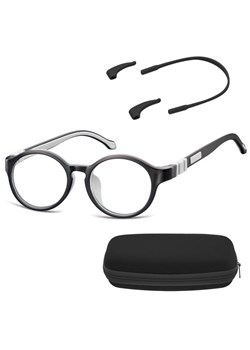 Elastyczne dziecięce oprawki okularowe zerówki okrągłe + gumka Sunoptic K8C czarne ze sklepu Stylion w kategorii Akcesoria dziecięce - zdjęcie 185965977