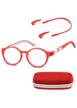 Elastyczne dziecięce oprawki okularowe zerówki okrągłe + gumka Sunoptic K8D czerwone - id: 9266 - marki Sunoptic - 185965978 Elastyczne dziecięce oprawki okularowe zerówki okrągłe + gumka Sunoptic K8D czerwone ze sklepu Stylion w kategorii Akcesoria dziecięce - zdjęcie 185965978