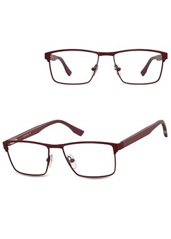 Męskie oprawki korekcyjne okulary zerówki 876D bordowe ze sklepu Stylion w kategorii Oprawki do okularów męskich - zdjęcie 185966046