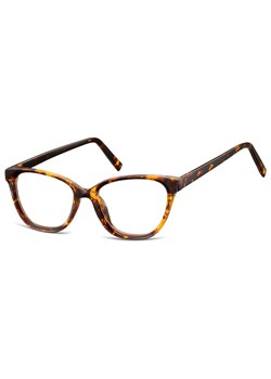 Damskie okulary acetatowe oprawki korekcyjne zerówki kocie AC394A ciemna panterka ze sklepu Stylion w kategorii Oprawki do okularów damskie - zdjęcie 185966089