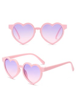 Okulary przeciwsłoneczne dla dziewczynki Serce STKD-03B różowe ze sklepu Stylion w kategorii Okulary przeciwsłoneczne dziecięce - zdjęcie 185966186