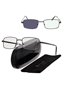 Plusy +4.00 Fotochromowe okulary do czytania z flexami ST342 czarne ze sklepu Stylion w kategorii Okulary korekcyjne damskie - zdjęcie 185966228