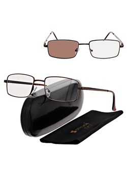 Plusy +4.00 Fotochromowe okulary do czytania z flexami ST342A brązowe - id: 9527 - marki Stylion - 185966235 Plusy +4.00 Fotochromowe okulary do czytania z flexami ST342A brązowe ze sklepu Stylion w kategorii Okulary korekcyjne damskie - zdjęcie 185966235