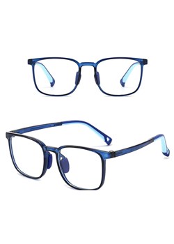 Okulary dla dzieci zerówki do komputera z filtrem Blue Light 25169A granatowe ze sklepu Stylion w kategorii Okulary zerówki męskie - zdjęcie 185966247