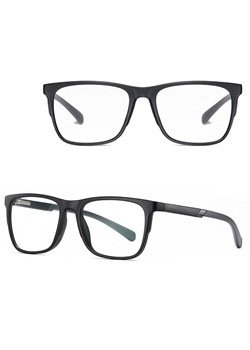 Męskie okulary zerówki z filtrem Blue Light i Antyrefleks do komputera 25170 czarny/szary ze sklepu Stylion w kategorii Okulary zerówki męskie - zdjęcie 185966265