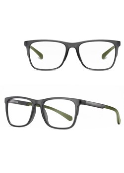 Męskie okulary zerówki z filtrem Blue Light i Antyrefleks do komputera 25170B szary/zielony - id: 9554 - marki Stylion - 185966267 Męskie okulary zerówki z filtrem Blue Light i Antyrefleks do komputera 25170B szary/zielony ze sklepu Stylion w kategorii Okulary zerówki męskie - zdjęcie 185966267