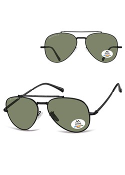 Okulary przeciwsłoneczne z polaryzacją pilotki MP185D czarny/zielony - id: 9665 - marki Montana - 185966357 Okulary przeciwsłoneczne z polaryzacją pilotki MP185D czarny/zielony ze sklepu Stylion w kategorii Okulary korekcyjne męskie - zdjęcie 185966357