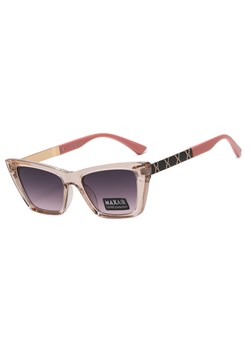 Damskie okulary przeciwsłoneczne kocie z filtrem UV400 ST-MAX10C beż/róż ze sklepu Stylion w kategorii Oprawki do okularów męskich - zdjęcie 185966435