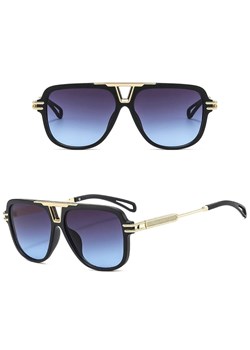 Okulary przeciwsłoneczne pilotki z filtrem UV400 - SKK-07A czarny/złoty - id: 9763 - marki Stylion - 185966437 Okulary przeciwsłoneczne pilotki z filtrem UV400 - SKK-07A czarny/złoty ze sklepu Stylion w kategorii Okulary przeciwsłoneczne męskie - zdjęcie 185966437
