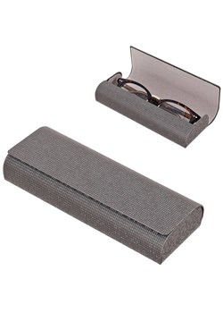 Etui okularowe na magnes ET-124B Szare mieniące ze sklepu Stylion w kategorii Oprawki do okularów męskich - zdjęcie 185966445