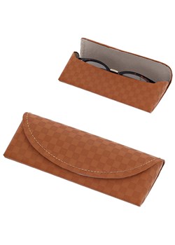 Etui na okulary ET-125B brązowe ze sklepu Stylion w kategorii Etui - zdjęcie 185966448
