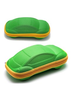 Etui na okulary dla dzieci AUTKO na zamek ET-134 zielony/żółty ze sklepu Stylion w kategorii Etui - zdjęcie 185966546