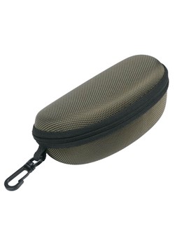 Etui na okulary futerał na zamek z karabińczykiem kolor zielony wojskowy ze sklepu Stylion w kategorii Okulary zerówki męskie - zdjęcie 185966668