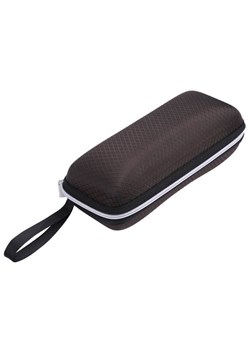 Brązowe Etui okularowe futerał na zamek z uchwytem ETC-97B ze sklepu Stylion w kategorii Etui - zdjęcie 185966699
