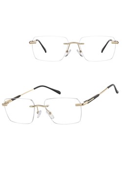 Bezramkowe oprawki korekcyjne okulary zerówki patentki na teleskopach 869 złoty/czarny - id: 10058 - marki Sunoptic - 185966725 Bezramkowe oprawki korekcyjne okulary zerówki patentki na teleskopach 869 złoty/czarny ze sklepu Stylion w kategorii Oprawki do okularów damskie - zdjęcie 185966725