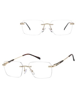 Bezramkowe oprawki korekcyjne okulary zerówki patentki na teleskopach 869A złoty/brązowy - id: 10059 - marki Sunoptic - 185966726 Bezramkowe oprawki korekcyjne okulary zerówki patentki na teleskopach 869A złoty/brązowy ze sklepu Stylion w kategorii Oprawki do okularów damskie - zdjęcie 185966726