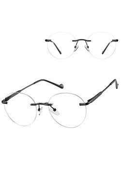 Bezramkowe oprawki korekcyjne okulary zerówki patentki na teleskopach 870C czarny ze sklepu Stylion w kategorii Oprawki do okularów damskie - zdjęcie 185966735