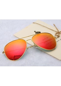 Okulary Pilotki złoto pomarańczowe aviator przeciwsłoneczne 2163h - id: 1223 - marki Stylion - 185966745 Okulary Pilotki złoto pomarańczowe aviator przeciwsłoneczne 2163h ze sklepu Stylion w kategorii Okulary przeciwsłoneczne damskie - zdjęcie 185966745