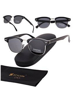 Okulary przeciwsłoneczne z polaryzacją POL-5061A czarny/srebrny ze sklepu Stylion w kategorii Okulary przeciwsłoneczne damskie - zdjęcie 185966856