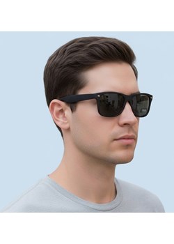 Okulary przeciwsłoneczne czarne nerdy matowe DE-817 - id: 7652 - marki Deep - 185966899 Okulary przeciwsłoneczne czarne nerdy matowe DE-817 ze sklepu Stylion w kategorii Okulary przeciwsłoneczne męskie - zdjęcie 185966899