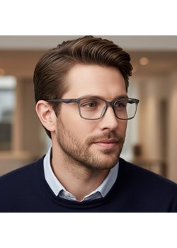 Męskie okulary +0.50 do czytania i komputera Blue Light ST339 szare ze sklepu Stylion w kategorii Oprawki do okularów męskich - zdjęcie 185966925