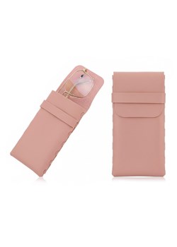 Pokrowiec na okulary zamykany na klapkę ET-135E różowy ze sklepu Stylion w kategorii Etui - zdjęcie 185966947