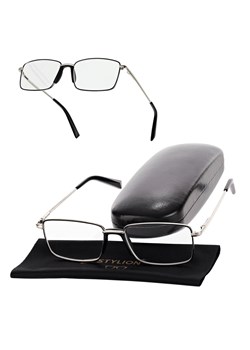 Plusy +2.50 Męskie okulary do czytania korekcyjne FLEX ST333 srebrne ze sklepu Stylion w kategorii Okulary korekcyjne męskie - zdjęcie 185967016