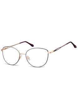 Damskie okulary zerówki oprawki korekcyjne kocie oczy Flex 888D złoto-fioletowe ze sklepu Stylion w kategorii Oprawki do okularów damskie - zdjęcie 185967209