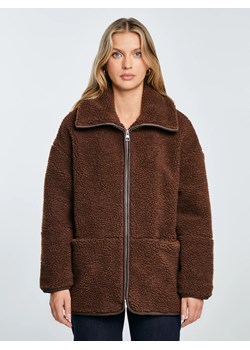 Bluza damska z imitacji baranka brązowa Anabela 804 ze sklepu Big Star w kategorii Bluzy damskie - zdjęcie 185967655