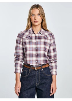 Koszula damska flanelowa z w kratę niebiesko-bordowa Dreni 401 ze sklepu Big Star w kategorii Koszule damskie - zdjęcie 185967707