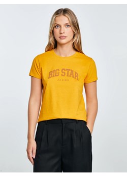 Koszulka damska bawełniana z logo BIG STAR żółta Ramila 201 ze sklepu Big Star w kategorii Bluzki damskie - zdjęcie 185967817