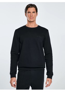 Bluza męska ze splotem pique czarna Wiler 906 ze sklepu Big Star w kategorii Bluzy męskie - zdjęcie 185967867