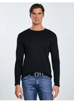 Koszulka męska z długim rękawem czarna Classical 906 ze sklepu Big Star w kategorii T-shirty męskie - zdjęcie 185967958