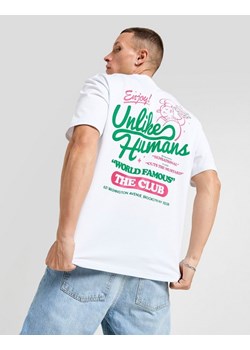 UNLIKE HUMANS T-SHIRT CLUB TEE WHT-WHT ze sklepu JD Sports  w kategorii T-shirty męskie - zdjęcie 185982579