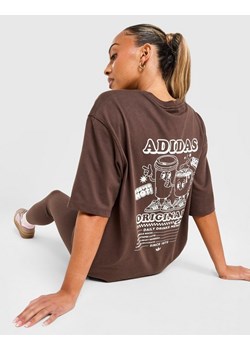 ADIDAS T-SHIRT COFFEE CLUB TEE BRWN ze sklepu JD Sports  w kategorii Bluzki damskie - zdjęcie 185982926