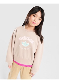 ADIDAS BLUZA (G)LOGO CRP CREW BEIGE G ze sklepu JD Sports  w kategorii Bluzy dziewczęce - zdjęcie 185985456