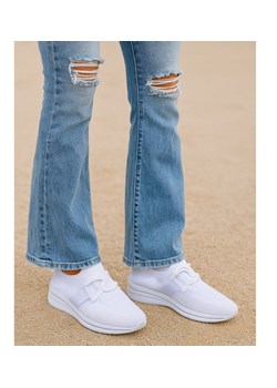 Białe wsuwane buty sportowe /C4-1 17112 W102 +h2/ ze sklepu Pantofelek24.pl w kategorii Buty sportowe damskie - zdjęcie 185986928