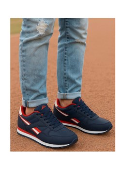 Sportowe granatowo czerwone buty chłopięce /G11-1 16757 T389/ ze sklepu Pantofelek24.pl w kategorii Buty sportowe męskie - zdjęcie 185987106