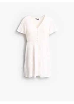 Mohito - Biała sukienka mini z wiskozą - biały ze sklepu Mohito w kategorii Sukienki - zdjęcie 185995997